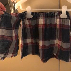 Off the shoulder multi-colored top